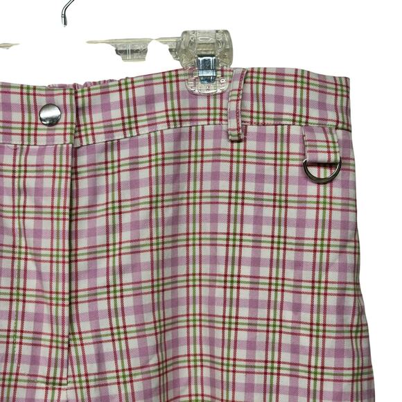 Forever 21+ Womens 1X Pink Plaid Elastic Waist Wide Leg Cargo Academia NWT - Picture 3 of 13